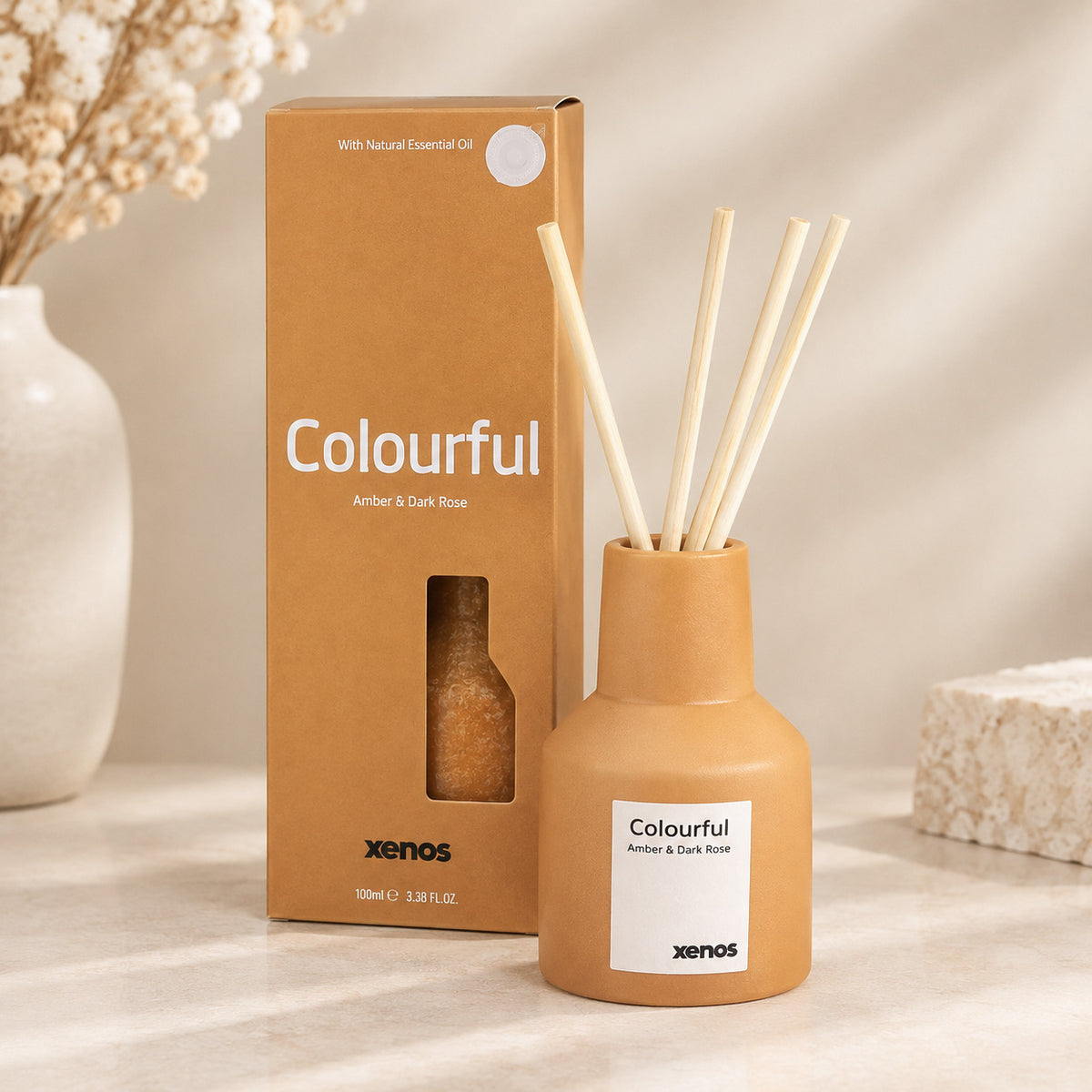 Namų kvapas su lazdelėmis Colourful Amber & Dark Rose 100 ml