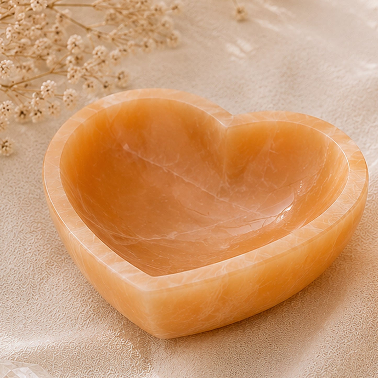 Selenite round bowl 10 cm