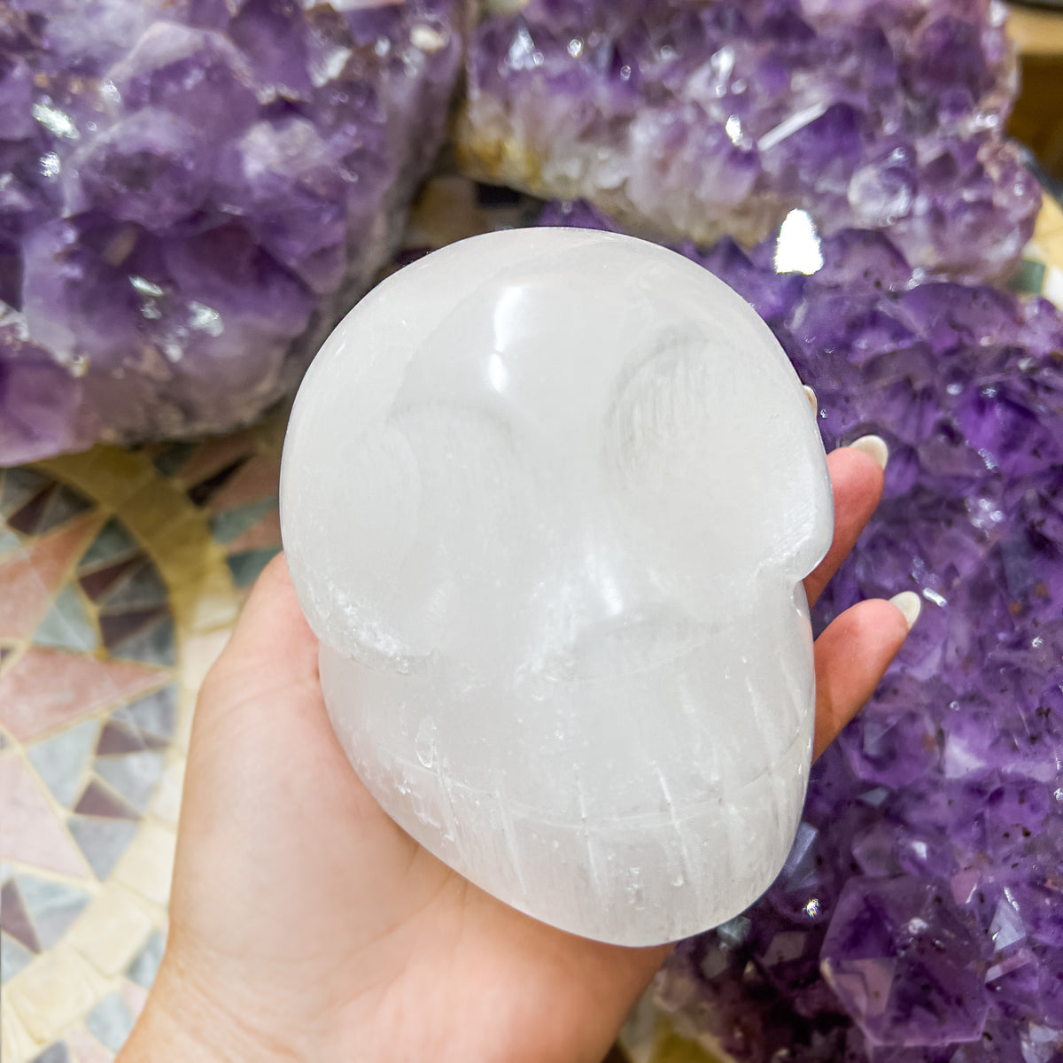 Selenite heart 8-9 cm
