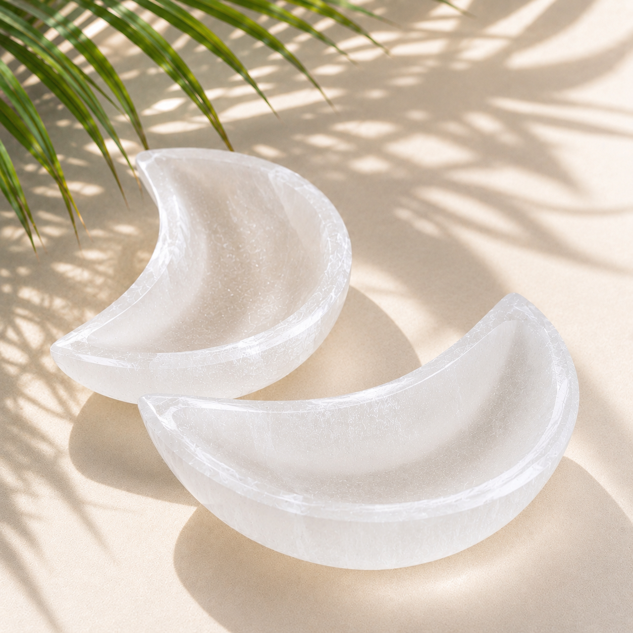 Selenite bowl moon 12 cm