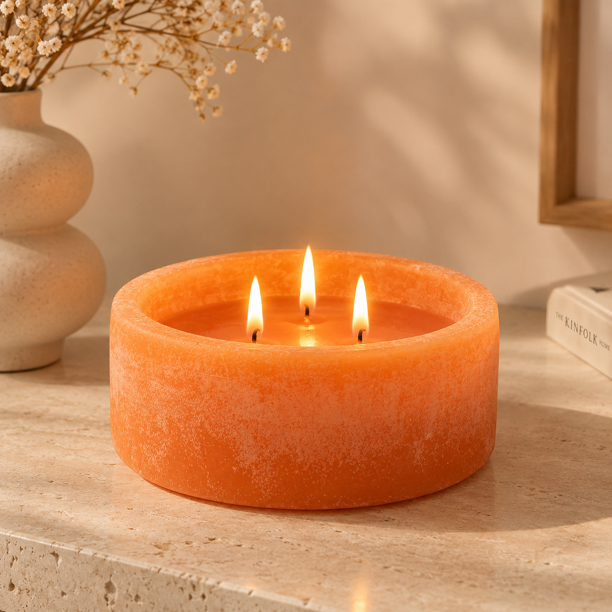 Selenite Hurricane Candle Holder 10cm