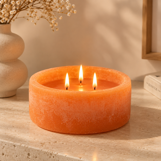 Selenite Hurricane Candle Holder 10cm