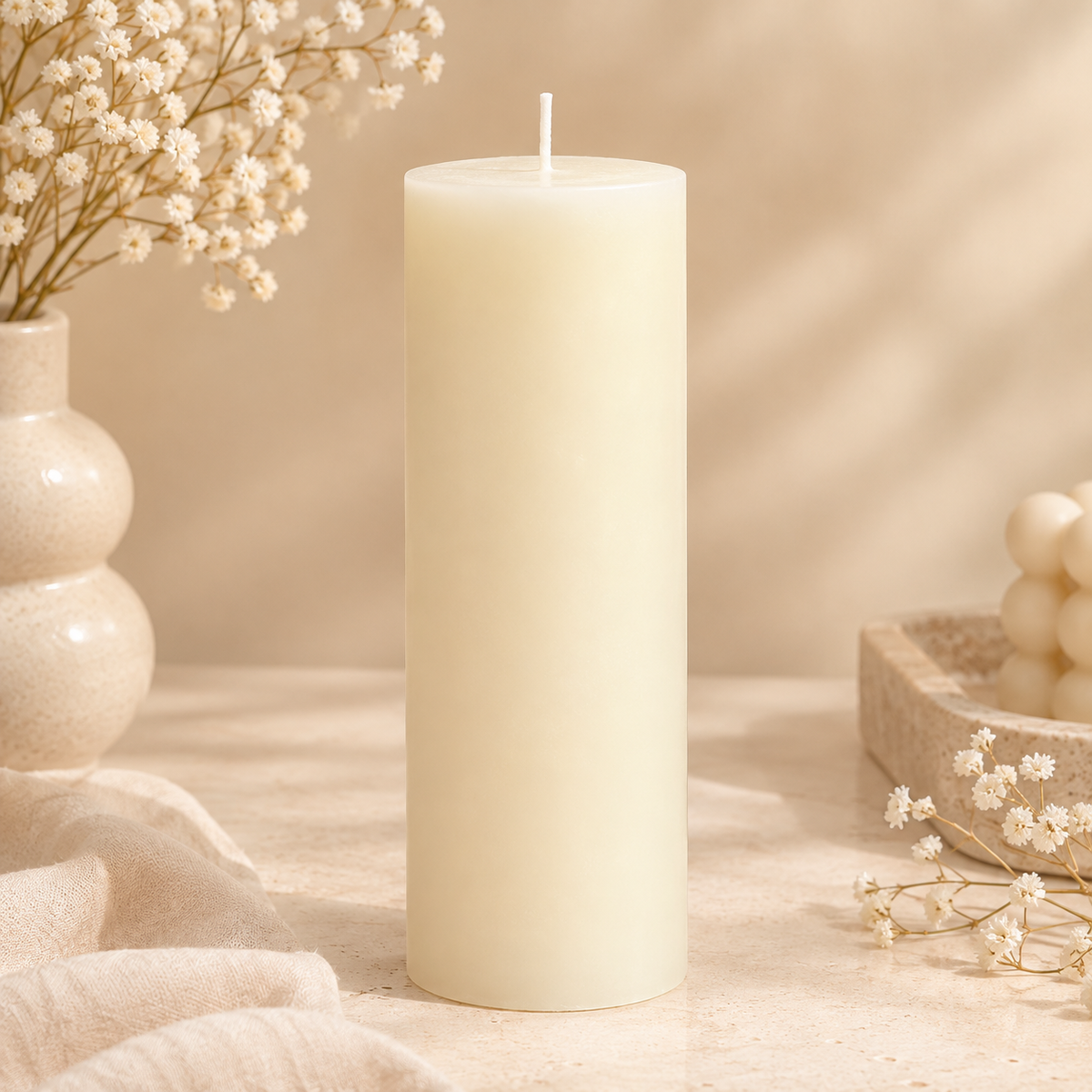 Selenite Hurricane Candle Holder 10cm