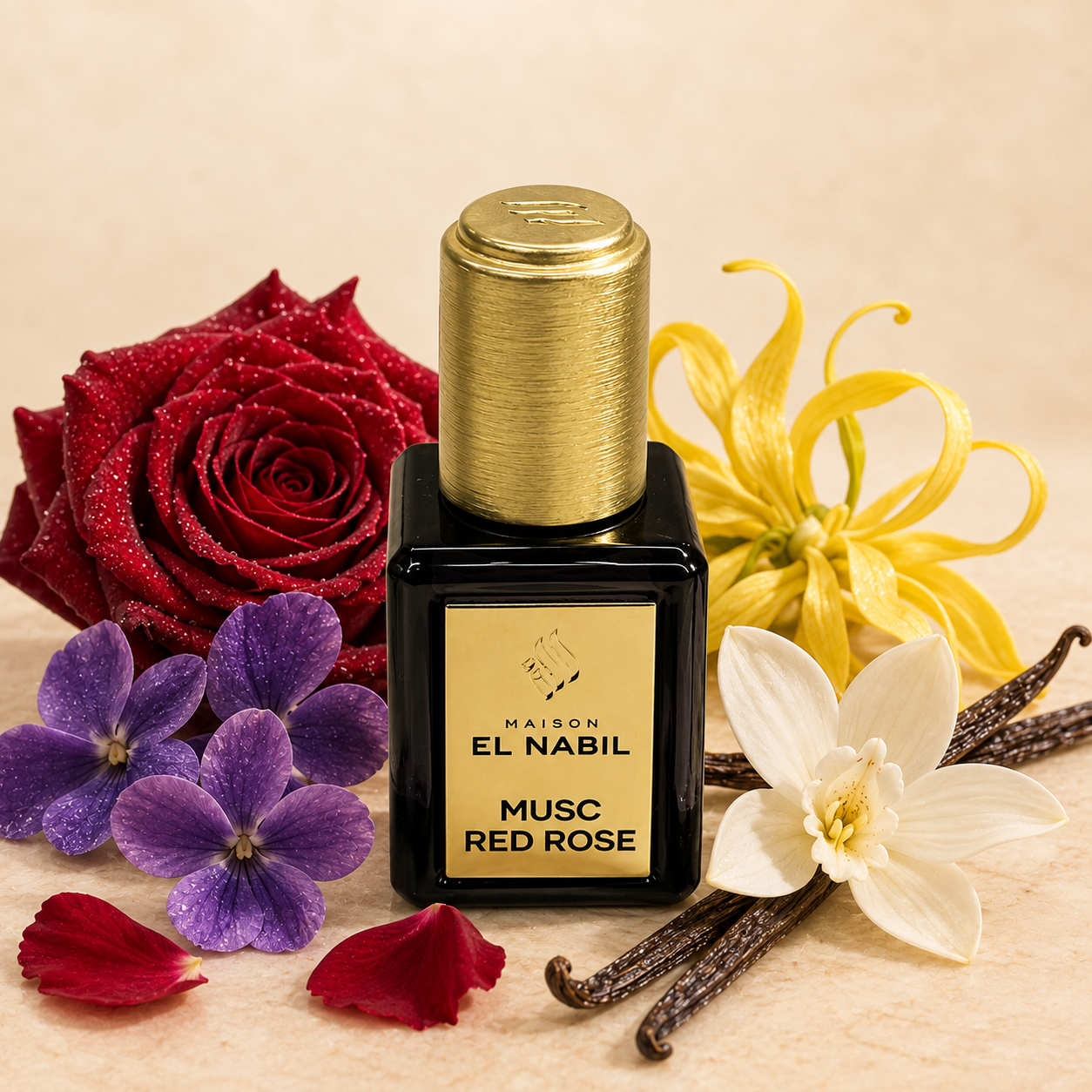 Arabiški aliejiniai kvepalai Unisex,  Maison Musc Red Rose 5 ml
