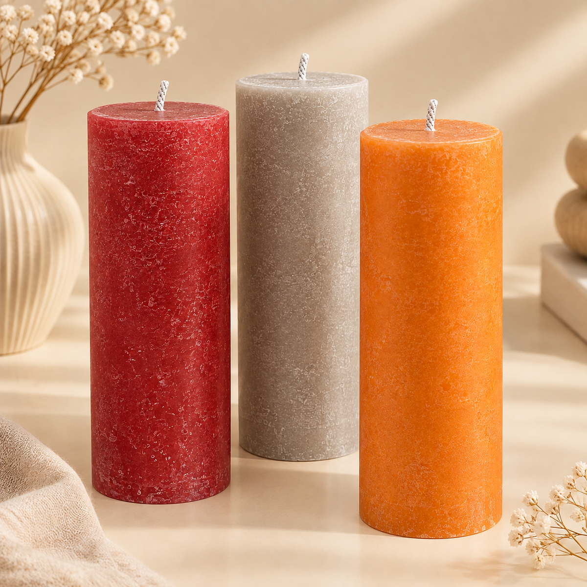 Selenite Hurricane Candle Holder 10cm