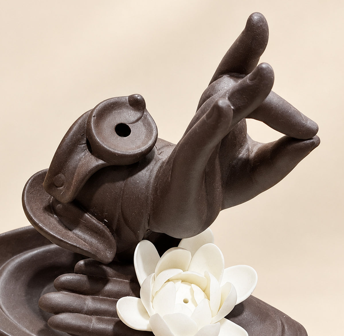 Prabangi porceliano ir keramikos 2 in 1 smilkalinė Asia Zen Lotus