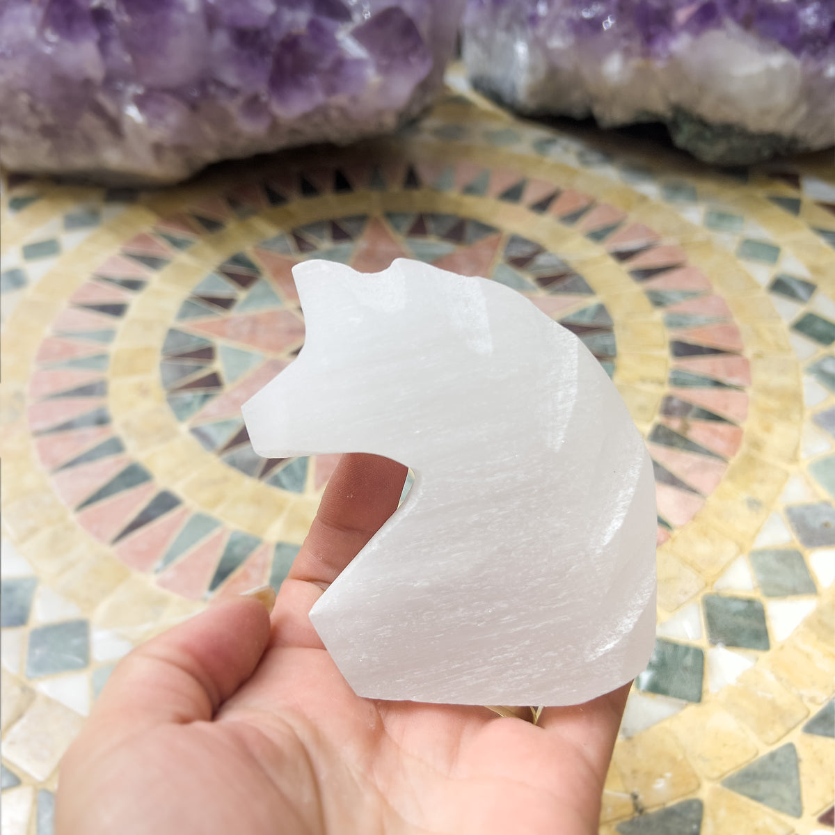 Selenite heart 8-9 cm