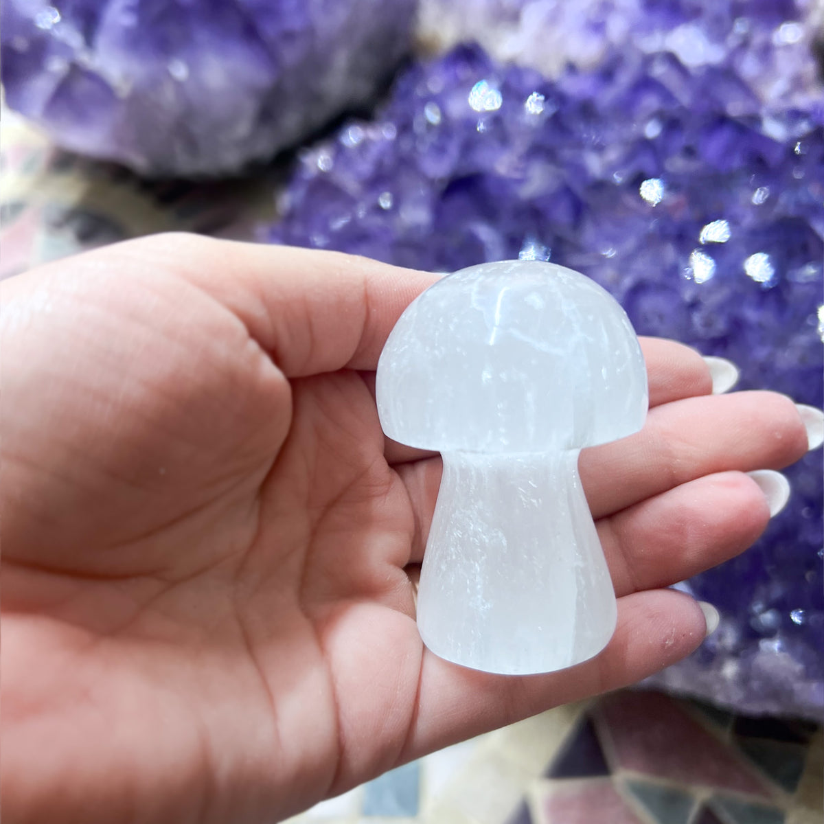 Selenite heart 8-9 cm
