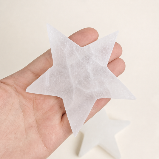 Selenito lėkštelė - padėkliukas žvaigždė 12 cm
