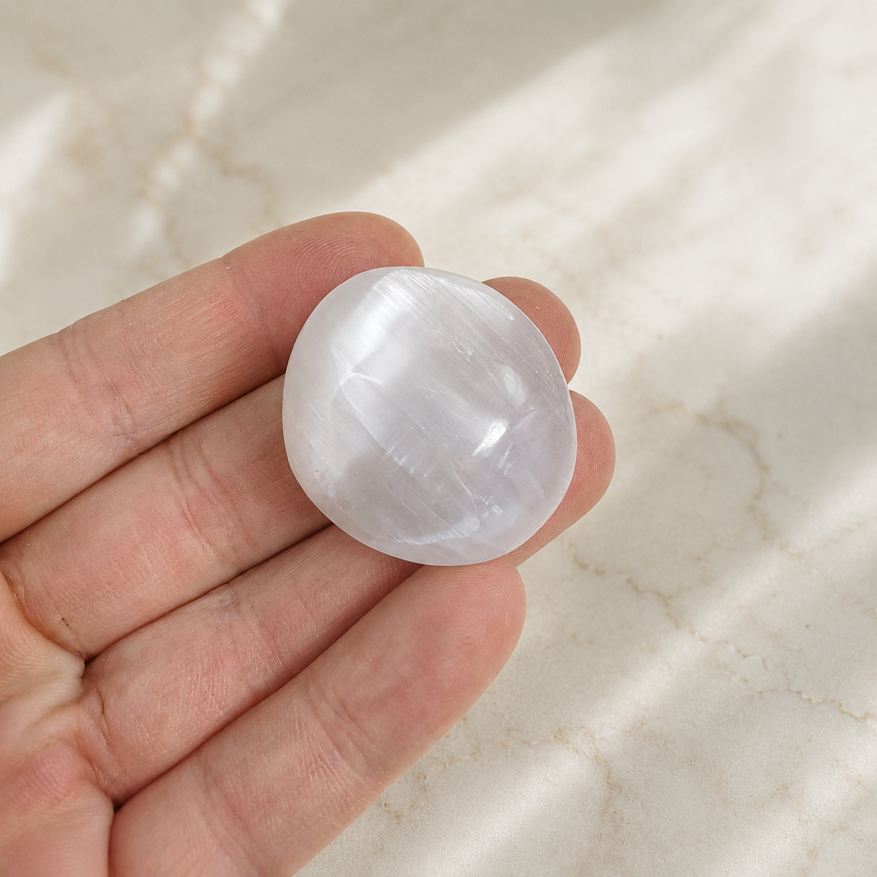 Selenito Palm Stone akmuo 4 cm
