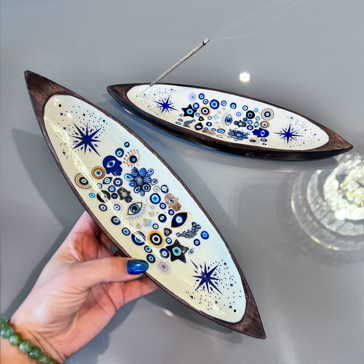 Selenite Incense Holder Flower of Life